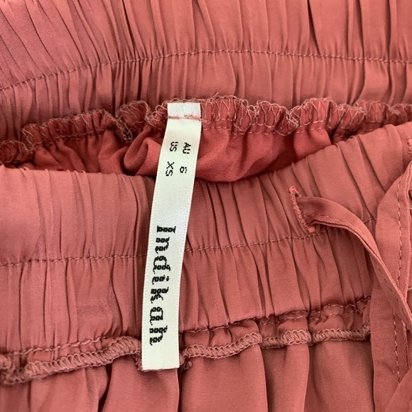 Indikah Hello Molly Flare Pleated Mini Skirt Women’s XS Pink Elastic Waist - Picture 14 of 14